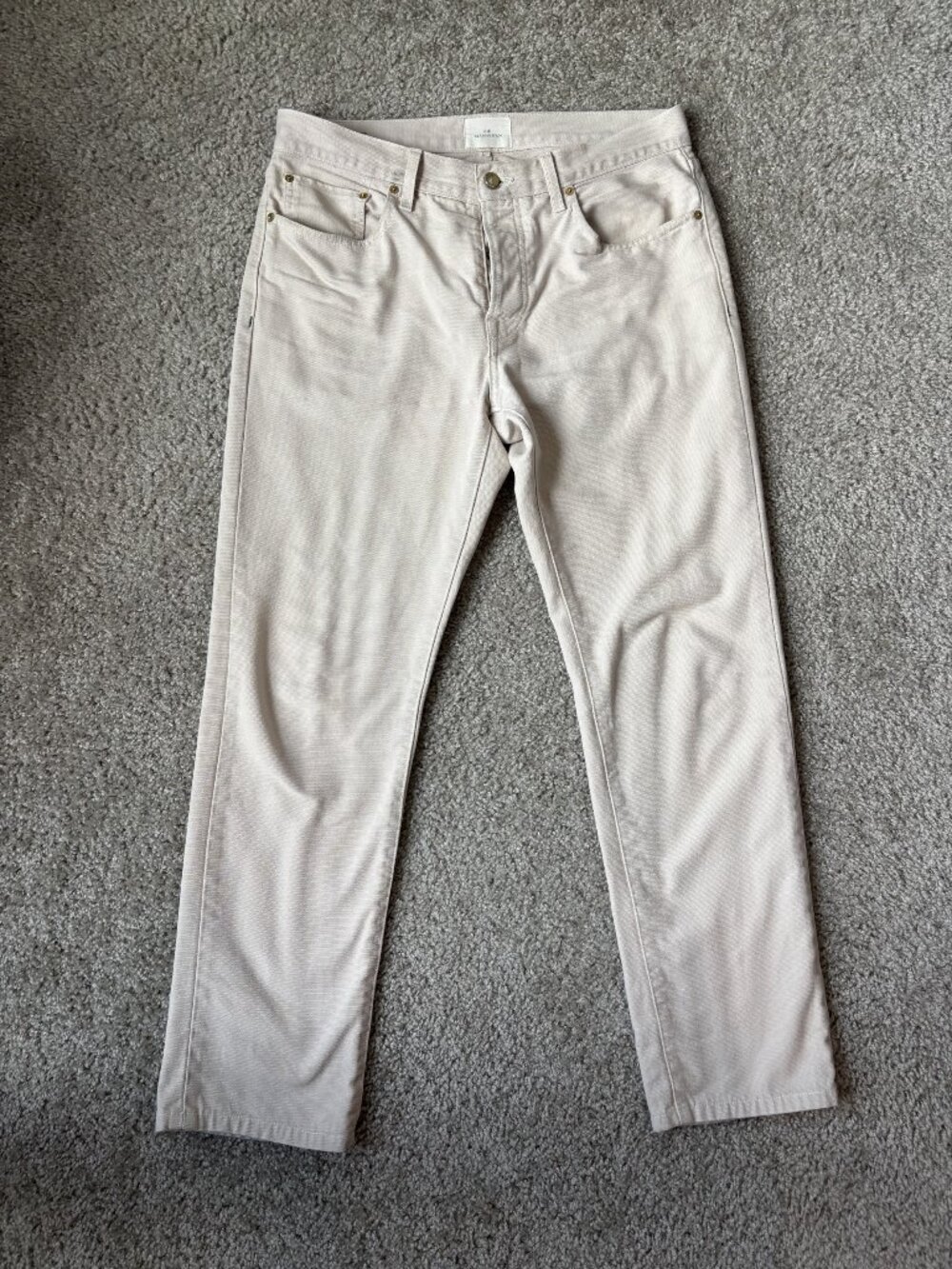 Sid Mashburn 5-Pocket Jeans Stone Button Fly 34x32 (Measures 33.5x28)